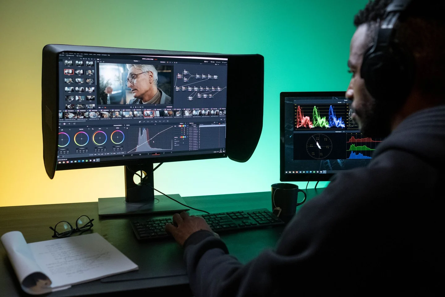 Redaktionel virksomhedsillustration for medie- og digitale ydelser
